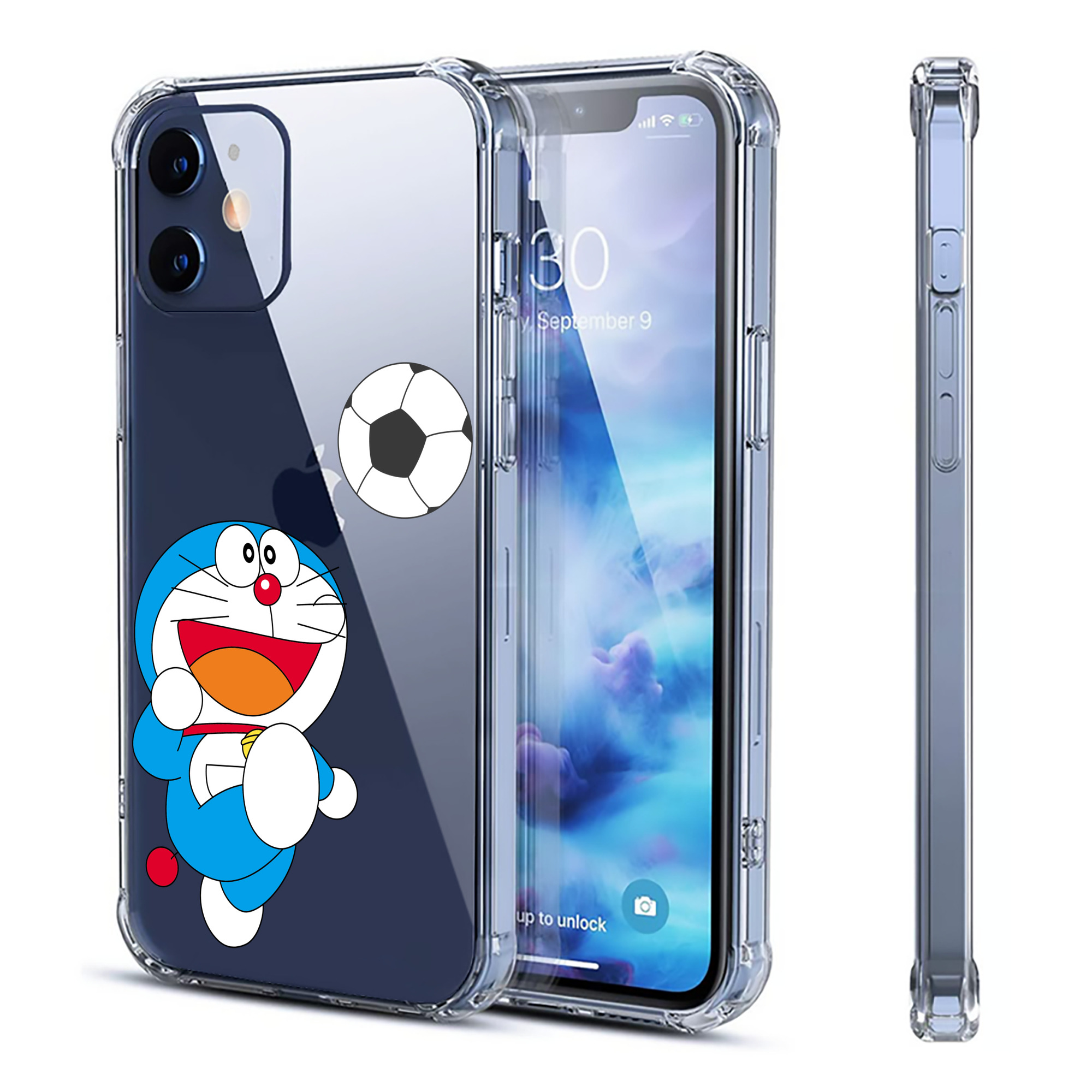 （画像用） ドラえもん Doraemon 【iPhone 12シリーズ対応】透明スマホケース（クリアソフトケース）